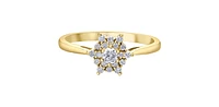 14K Yellow Gold 0.25cttw Round Brilliant Cut Canadian Diamond Engagement Ring