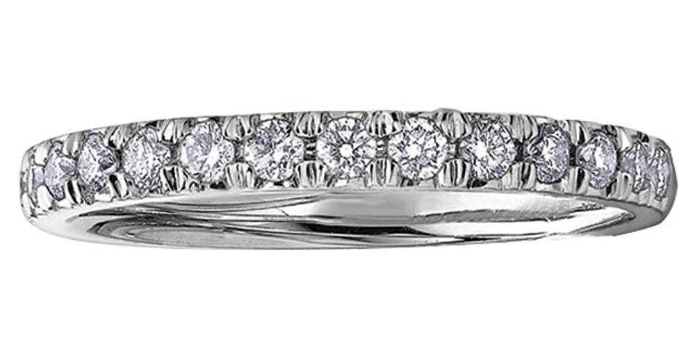10K/14K White Gold Diamond Pave Band - Diamonds cttw / 4