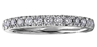 10K/14K White Gold Diamond Pave Band - Diamonds cttw / 4