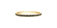 10K Yellow Gold Black Diamond Ring