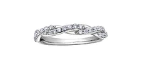 10K White 0.33cttw Diamond Ring, size 6.5