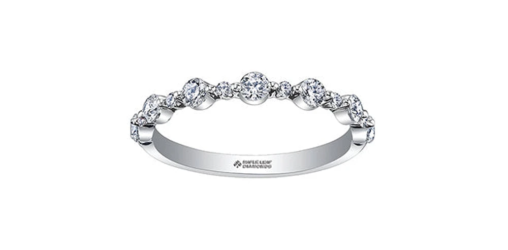 18K White Gold & Palladium (hypoallergenic) 0.50cttw Canadian Diamond Ring, 6.5