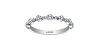 18K White Gold & Palladium (hypoallergenic) 0.50cttw Canadian Diamond Ring, 6.5