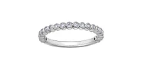 10K White Gold0.27cttw Diamond Ring/Band, size 6.5