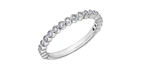 10K White Gold0.27cttw Diamond Ring/Band, size 6.5