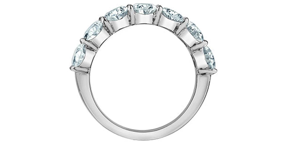 14K White gold 3.75cttw Lab Grown Oval Cut Diamond Engagement / Anniversary Ring - 7