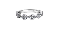 10K White Gold 0.26cttw Diamond Ring, Size 6.5