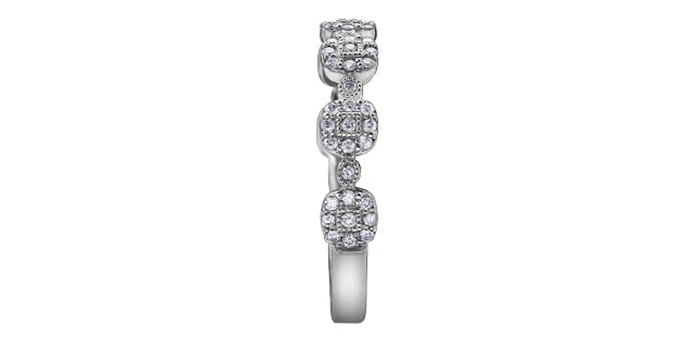 10K White Gold 0.26cttw Diamond Ring, Size 6.5