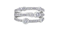 10K White Gold 1.00cttw Diamond Ring, size 6