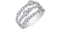 10K White Gold 1.00cttw Diamond Ring, size 6