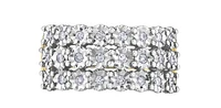 10K 2 Tone Gold 0.25cttw Diamond Ilusion Set Ring - / 4.5