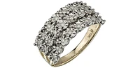 10K 2 Tone Gold 0.25cttw Diamond Ilusion Set Ring - / 4.5