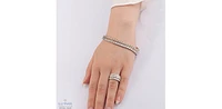 10K 2 Tone Gold 0.25cttw Diamond Ilusion Set Ring - / 4.5