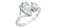 14K Gold 2.500cttw Lab Grown Pear Cut Diamond Ring