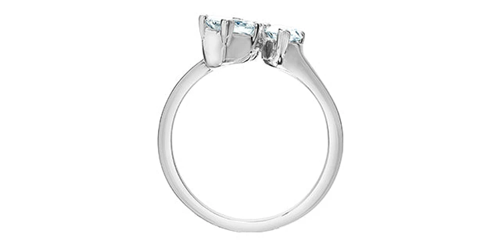 14K Gold 3.0cttw Lab Grown Pear Cut, Round Brilliant Cut and Princess Diamond Ring