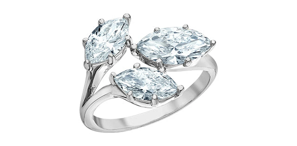 14K Gold 2.40cttw Lab Grown Marquise Cut Diamond Ring
