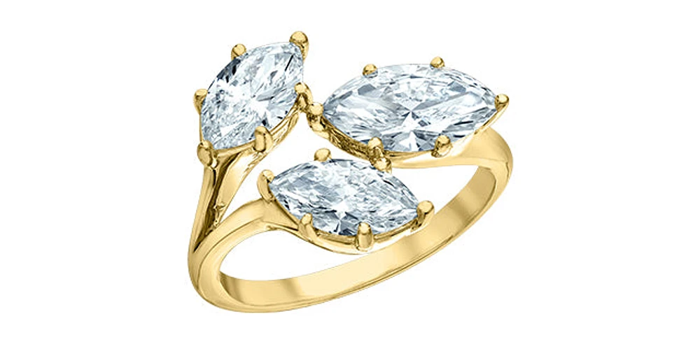 14K Gold 2.40cttw Lab Grown Marquise Cut Diamond Ring