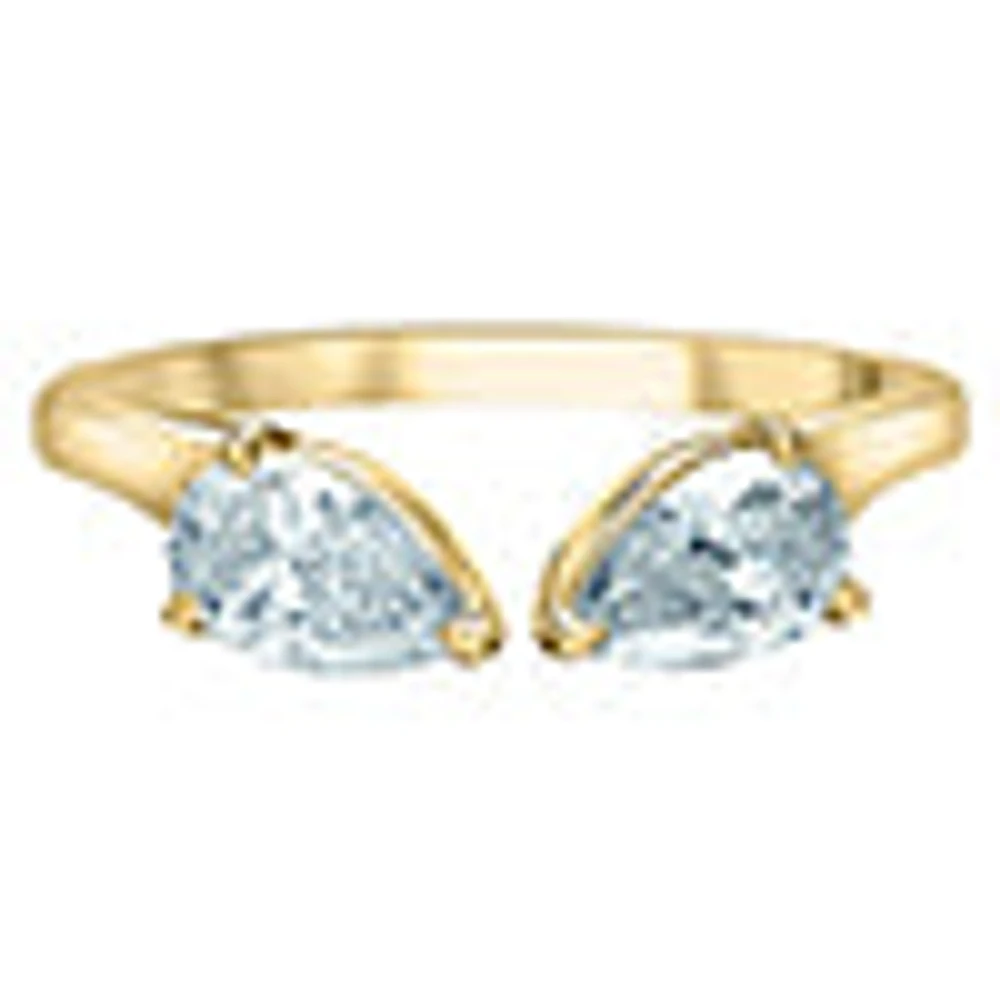 14K Gold 1.00cttw Lab Grown Pear Cut Diamond Ring