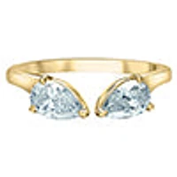14K Gold 1.00cttw Lab Grown Pear Cut Diamond Ring