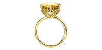 10K Yellow Gold 12mm Citrine Ring - Size 7