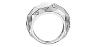Sterling Silver 0.12cttw Diamond Ring, Size 6.5