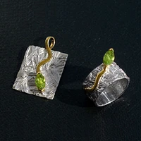 Sterling Silver & 18K Yellow Gold Plated 1.10cttw Peridot Pendant, 18"