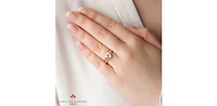 10K Rose Gold 0.03cttw Canadian Diamond Heart Ring, Size 6.5