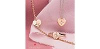 10K Rose Gold 0.03cttw Canadian Diamond Heart Ring, Size 6.5