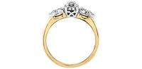 10K Yellow Gold 0.10cttw Diamond Engagement Ring