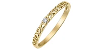 10K Yellow Gold 0.02cttw Diamond Ring, Size 6.5