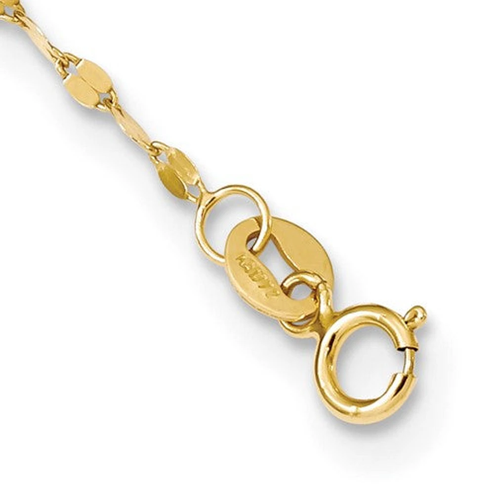 14K Triple Layer Polished Fancy Necklace - 19.5 Inches