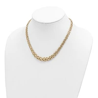 14k Fancy Graduated 7-12mm Flat Byzantine Necklace