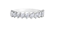 14K White Gold Pear Shape Cut Diamond Band