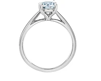 14K Lab Grown 0.50-3.00cttw Four Claw Diamond Ring - Gold / Carat Weight Round Brilliant