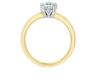 14K Lab Grown Round Brilliant Four Claw Diamond Ring