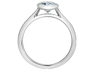 14K Lab Grown Round Brilliant Cut 1.00cttw Bezel Set Diamond Ring - Gold / 4