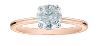 14K Lab Grown 1.00cttw Round Brilliant Cut 4 Claw Set Diamond Ring - Gold /