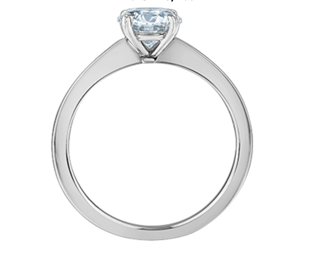 14K Lab Grown 1.00cttw Round Brilliant Cut 4 Claw Set Diamond Ring - Gold /