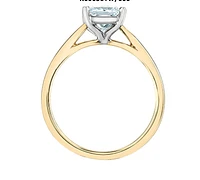 14K Lab Grown 1.00cttw Princess Cut 4 Claw Set Diamond Ring - Gold /