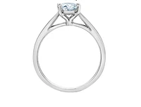 14K Lab Grown 1.00cttw Oval Shape Four Claw Diamond Ring - Gold / 4