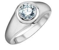 14K Lab Grown Round Brilliant Cut 1.50cttw Bezel Set Diamond Band - Gold / 1.50 Total Weight 4.5