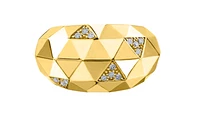 10Kt Diamond Geometric Fashion Ring