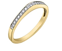 10Kt Claw Set Diamond Band - Gold