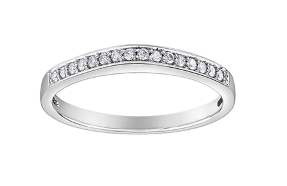 10Kt Claw Set Diamond Band - Gold