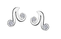 14K White Gold 0.44 Carat Total Diamond Stud Earrings