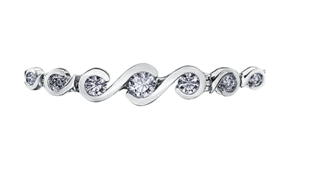 18Kt White Gold & Palladium Alloy (hypoallergenic)  2.50cttw Diamond Tennis Bracelet, 7"