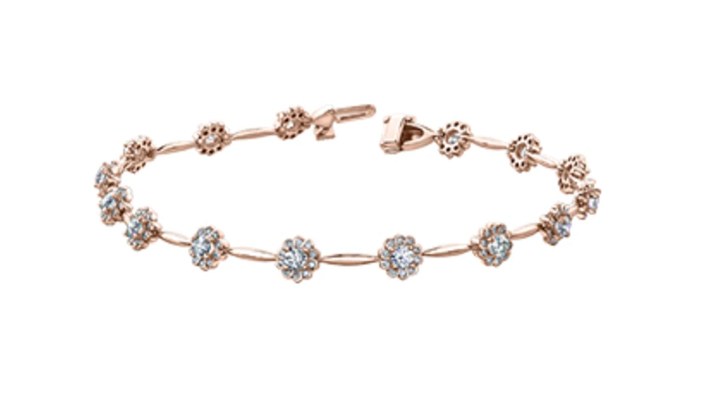 14K White Gold 2.03cttw Diamond Tennis Bracelet, 7"