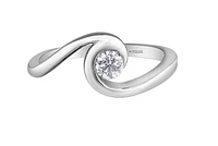 14K White Gold 0.23cttw Diamond Engagement Ring, 6 - /