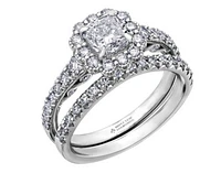 18K White Gold/Palladium Alloy (hypoallergenic) 1.10-1.70cttw Cushion Flower Halo Diamond Ring - Gold / 1.10 Carat Total