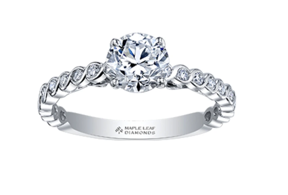 18K White Gold/Palladium Alloy (hypoallergenic) 0.85-1.34cttw Round Brilliant Diamond Ring - Gold / 0.85 Carat Total